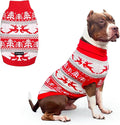 Spark Paws Christmas Dog Sweater - Ultra Soft Holiday Knit Sweater for Small, Medium & Large Dogs, Cute Pet Sweater for French Bulldogs & Big Dogs, Potty V Cut Design Jacket (Winter Wonderland, 3XL)