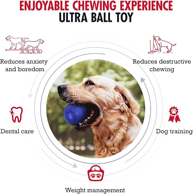 SuperChewy Tough Dog Ball Toy | Strong Natural Rubber | Great Dog Fetch Toy | Chew Toy for Dogs | Ultra Durable Chew Toy for Aggressive Chewers