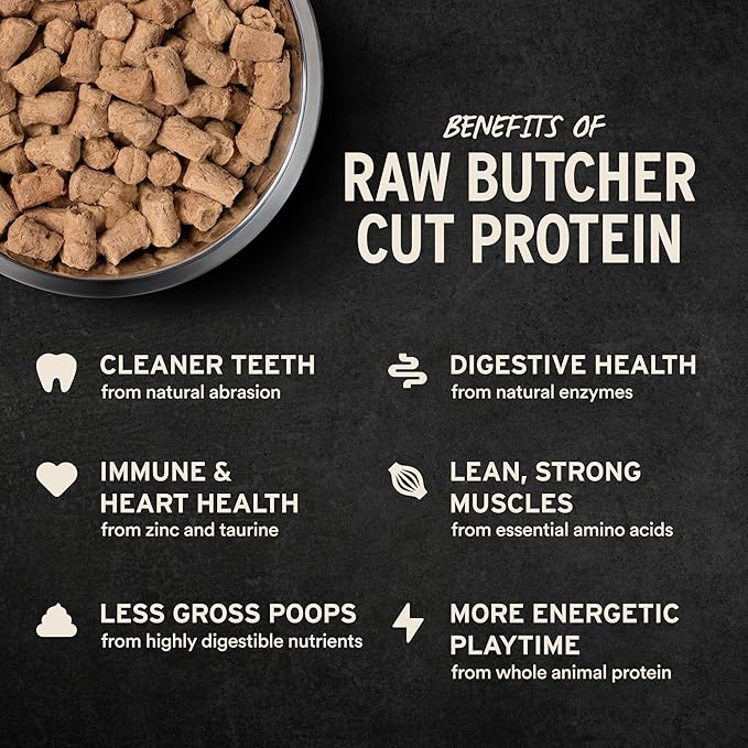 Vital Essentials Freeze-Dried Raw Pork Meal or Mixer Cat Food Soft Nibs | 99% Pork, Organs & Bone | 12 oz