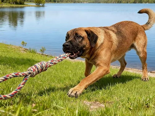 7 Pack Dog Rope Toys for Large Dogs - Colorful Red Blue Yellow Braided Rope Toys, Durable Dog Chew Toys for Aggressive Chewers