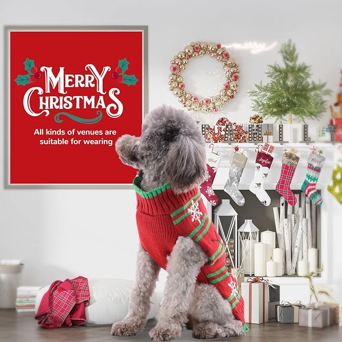 PETCARE Red Snowman Dog Sweater Christmas Dog Sweaters Vest Ugly Snow Xmas Puppy Costume Pet Holiday New Year Fall Winter Clothes for Small Medium Large Dogs Cats Pullover Sweaters Outfits,Medium