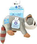 Spunky Pup Clean Earth Plush Raccoon | Made from 100% Recycled Water Bottles | Small,Gray,7261