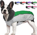 Dog Coat, Waterproof Ripstop Dog Winter Jacket with Leash Hole, Reflective Adjustable Warm Pet Fleece Snow Sweater for Small Medium Large Dogs - Green, M