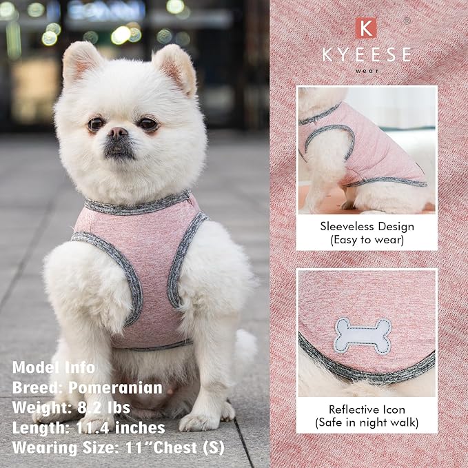 KYEESE 2Pack Dog Shirts Sun Protection Quick Dry Dog T Shirt Soft Tank Top with Reflective Label Stretchy Sleeveless Pet Vest Lightweight Pet Clothes, XXX-Large