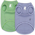 Koneseve Dog Shirt 2 Pack Breathable Sleeveless Vest, Stretchy & Soft, Purple & Vivid Green Size 5XL
