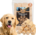 Premium Beef Cheek Rolls for Dogs 10-12" - (10-Pack) Long Lasting, Safe & Natural Rawhide Alternative Chews, Ideal for Large Dogs & Aggressive Chewers, Supports Dental Health & Digestion