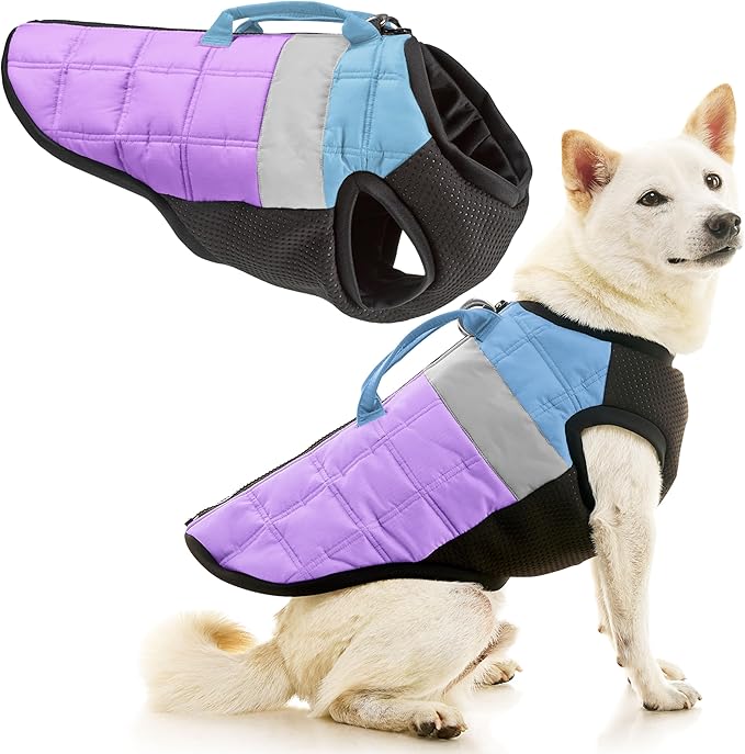 Gooby Bomber Vest Lift Dog Harness - Purple, Small