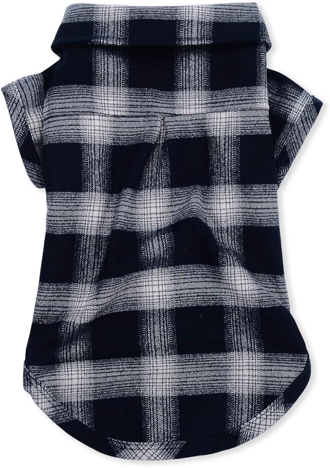Koneseve Dog Shirt, Pet Plaid Clothes Shirt T-Shirt, Sweater Bottoming Shirt for Small Dog Cat Puppy Grid Adorable Wearing Stylish Cozy Halloween,Christmas Costumes (Blue;XS/Extra Small)