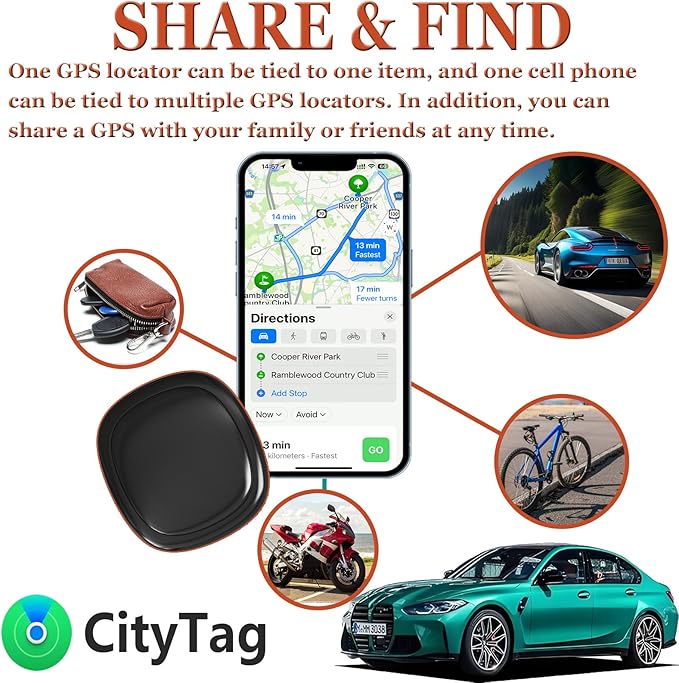 Mini GPS Tracker for Vehicles-Tracker Device for Vehicles No Subscription No Monthly Fee Real-Time Car Tracker Device Hidden Magnetic Tracking for Cars Kids Dogs
