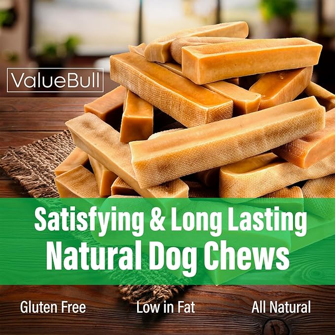 ValueBull Himalayan Yak Cheese Dog Chews, Large, 50 ct Wholesale Pack - Long Lasting for Aggressive Chewers, All Natural, Healthy & Safe, Low Odor Nepal Yak Milk Chews