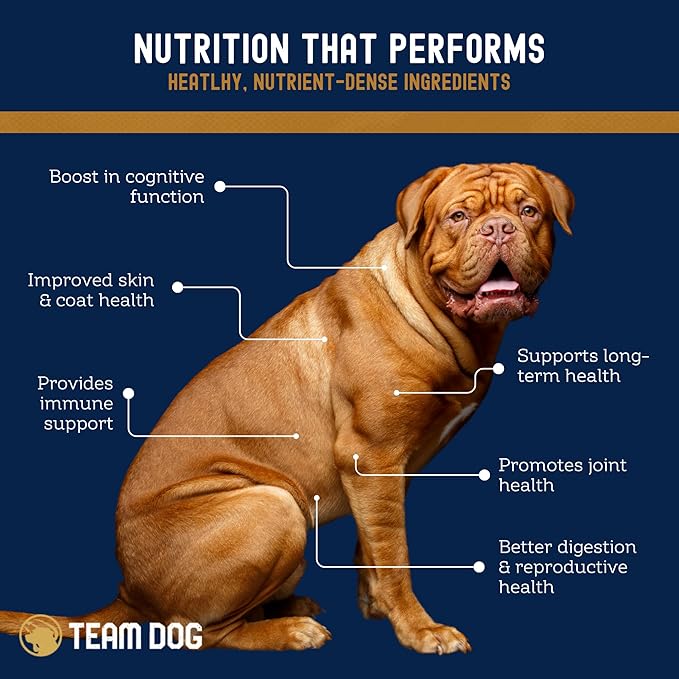Team Dog Essential Blend Duck & Lamb Dog Food with Whole Oats | Sensitive Stomach Dog Food | Gluten Free, GMO Free, No Corn, Wheat or Soy | All Life Stage Formula (33 lb)