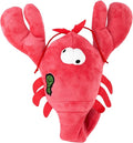 goDog Action Plush Lobster Animated Squeaky Dog Toy with Chew Guard Technology, Durable Fabric and Wiggling Tail & Squeaker for Active Play, Red, One Size