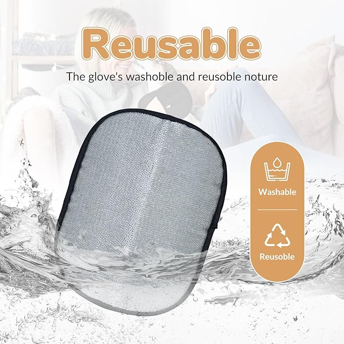 Pet Hair Removal Gloves, Electrostatic Pet Hair Grooming Gloves for Dog & Cat, Reusable for Carpet, Clothing,Furniture,Clothing, Couch,Bed,Curtain-3 PCS