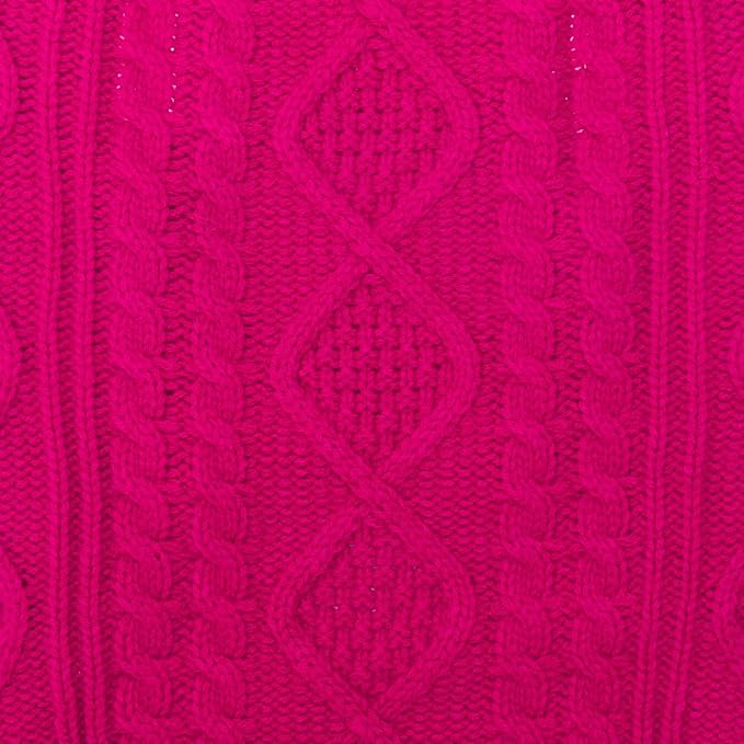 BINGPET Thermal Knitted Dog Sweater for Small Medium Large Dogs,Winter Dog Cat Coat Warm Sweartershirts Outfits,Classic Cable Knit Turtleneck Pullover Dog Jumper Coat Warm Sweartershirts(Rosered,ML)
