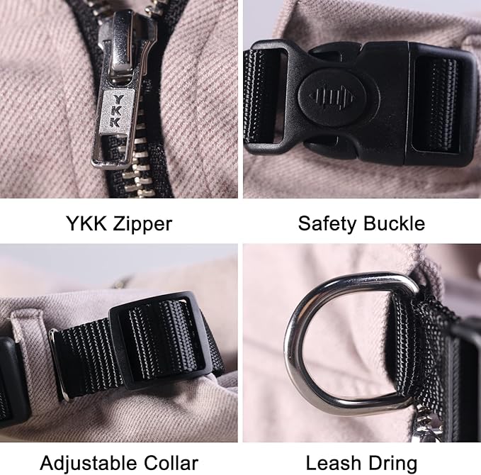 Extra Large Dog Collar Jackets Clothes Sweaters with Leash Ring for Labrador Rottweiler Great Dane, Grey, 9X-Large