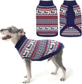 SCENEREAL Turtleneck Dog Sweater for Small Medium Large Dogs Girls Boys, Knit Pet Pullover Puppy Clothes Cold Weather Coats, Holiday Outfits Sweatshirt for Christmas, Navy S
