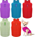 6 Pack Winter Dogs Sweater for Small Dogs Warm Clothes Fleece Vest with Leash Ring Sleeveless Dog Jacket for Little Medium Puppy Pet Unisex(Medium,Bright Colors)