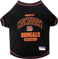 NFL Cincinnati Bengals Dog T-shirt Large. - Licensed Shirt for Pets Team Colored with Team Logos- Premium Stretchable Materials for the comfort of your Dog & Cat