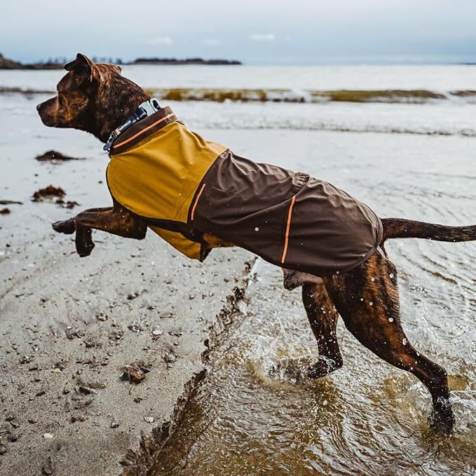 Ruffwear, Sun Shower Dog Raincoat, All-Weather Jacket, Waterproof, Windproof & Lightweight, Midnight Blue, Medium