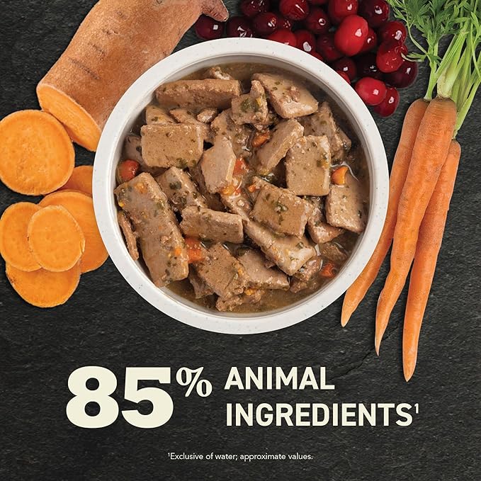 ACANA Premium Chunks in Bone Broth Grain-Free Wet Dog Food Variety Pack: Lamb + Duck Recipes 12.8oz Cans (6 Count, 3 of Each)