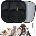Pet Hair Removal Gloves, Electrostatic Pet Hair Grooming Gloves for Dog & Cat, Reusable for Carpet, Clothing,Furniture,Clothing, Couch,Bed,Curtain-2 PCS