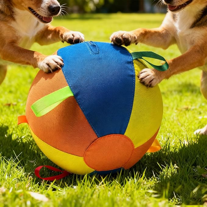 Herding Giant Tennis Dog Ball, Toy for Medium to Large Dogs, for Aggressive Chewers, Tough Herding Ball for Play & Exercise, Fun Doggy Birthday Gift (22-inch)