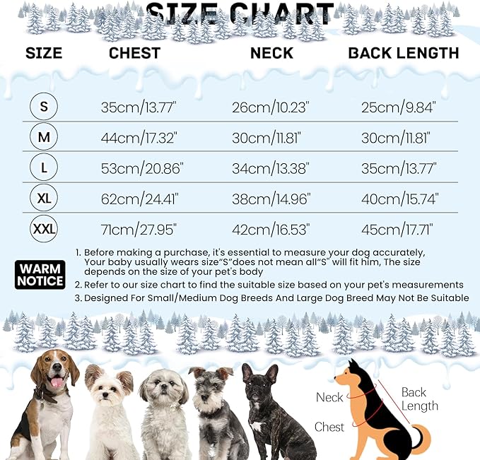 BRKURLEG Black Dog Coat with Harness, Dog Winter Jacket, Dogs Onesie Body Warm Jackets, Small Dogs Winter Coats Reflective Windproof Warm Cold Weather Coats, Pet Waterproof Jacket Hiking XL