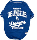 MLB LA Dodgers Dog T-Shirt, X-Small. - Licensed Shirt for Pets Team Colored with Team Logos. - Premium Stretchable Materials for The Comfort of Your Dog & cat.