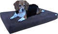 Dogbed4less Orthopedic Gel Memory Foam Pet Dog Bed, Waterproof Liner with External Microsuede Cover and Bonus Antislip Cover (Microsuede Espresso, 35"X20"X4" Inches)