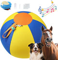 18‘’ Jingle Herding Ball for Dogs & Puppies with Bell, Dog Play Toy, Audible Herding Ball for Cattle Dog, Australian Shepherd, Thickened Oxford Cover, Pump, Patch Repair Kit (18inch)