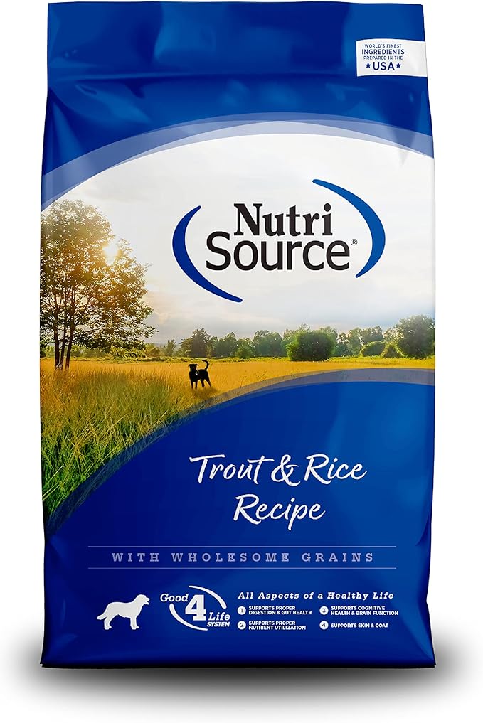 Nutrisource Trout & Rice Dog Food 30 Lb