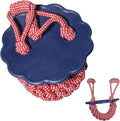 2-in-1 Dog Tug of War Rope and Frisbee, Dog Toy,Tough Rope Toy, Flying Disc, Tug Toy for Outdoor and Indoor Play (Iris Blue)