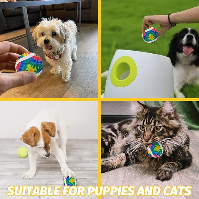 X-Small Dog Tennis Balls Dog Toys Ball 1.5" Pack of 12, Fit Ball Launchers
