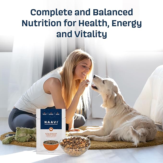 Natural Dog Food - Slow-Roasted Turkey Bowl with Ancient Grains, Vegetables & Fruits - Ideal Wet/Dry Meal or Premium Dog Food Toppers for Picky Eaters (2 lbs)