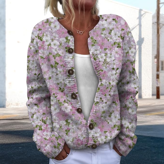 Sweater for Women Trendy Open Front Cardigan Fall Cardigan Sweaters for Women Crewneck Long Sleeve Outfits Fashion
