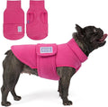 cyeollo XL Dog Sweater, Fleece Dog Sweaters Soft Stretchy Doggie Vest Turtleneck Doggy Sweatshirt Warm Fall & Winter Clothes for Medium to Large Dogs Girl, Pink XL
