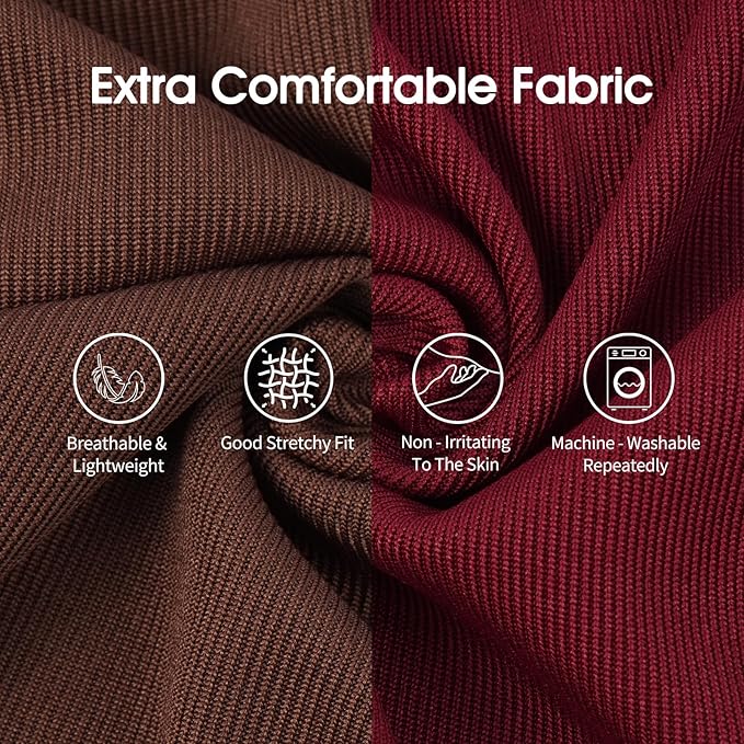 IECOii 2Pack Dog T-Shirts for Large Dogs | Breathable & Lightweight Fabric, Easy-On Design for Doberman, Machine Washable, Coffee+DarkRed, 4XL