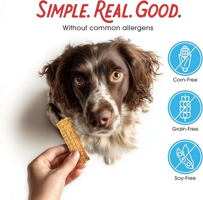Farmland Traditions Dogs Love Chicken Jerky Dog Treats, Premium Two-Ingredient Dog Jerky with USA-Raised, Human-Grade Chicken & No Antibiotics Ever, 1-Pound Bag (Pack of 2)