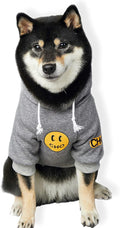 ChoChoCho Smiley Dog Hoodie Stylish Dog Clothes Smiley Face Sweater Cotton Sweatshirt Fashion Outfit for Dogs Cats Puppy Small Medium Large (X-Large, Grey)
