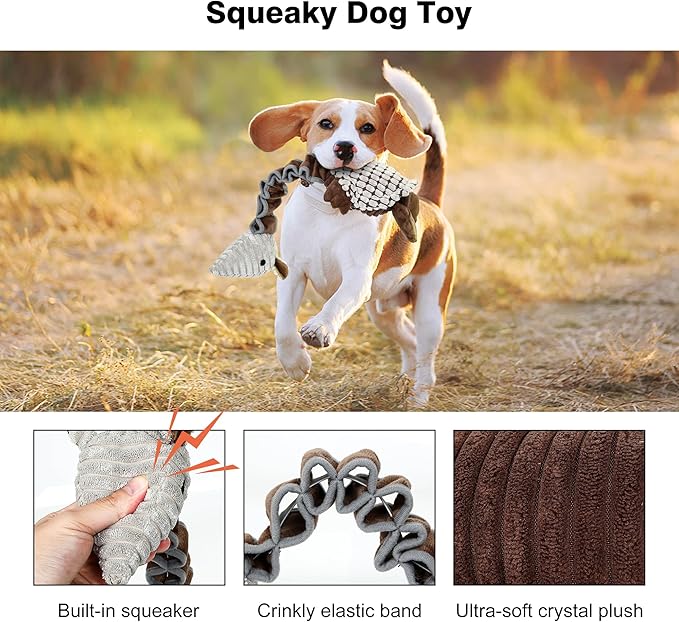 IOKHEIRA Tough Indestructible Dog Toys for Aggressive Chewers, Durable Dog Chew Toys for Large Breeds with Cotton Material & Crinkle Paper, Aggressive Chew Toys for Dogs（Armadillo）