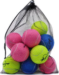 Magicorange Tennis Balls, 12 Pack Advanced Training Tennis Balls Practice Balls, Come with Mesh Bag for Easy Transport, Good for Beginner Training Ball