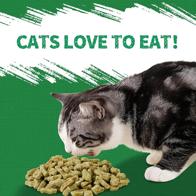 Just Try 36 OZ Cat Treats for Indoor Cats Hairball Control Natural Salmon Healthy Cat Grass Treats Kitten Snacks Training Biscuits Catnip for Cats Dental Care