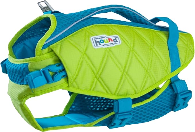 Outward Hound Standley Sport Dog Life Jacket, High-Performance Ripstop Dog Life Vest for Swimming, Boating, and Water Safety, XS, Green