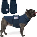 cyeollo XL Dog Sweater, Fleece Dog Sweaters Soft Stretchy Doggie Vest Turtleneck Doggy Sweatshirt Warm Fall & Winter Clothes for Medium to Large Dogs Girl, Navy XL