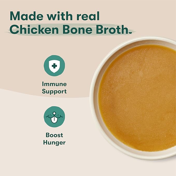 Jinx Kibble Sauce for Dogs - Premium Dog Food Kibble Topper Sauce & Flavor Booster Made with Chicken Bone Broth - All-Natural Ingredients, No Additives or Fillers - 12 Oz