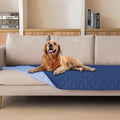 gogobunny 100% Double Sided Waterproof Dog Blanket Soft Pet Bed Cover Reversible Protect Furniture Couch Sofa Car for Puppy Cat Kids (Dark Navy/Light Navy, 30x80 Inch (Pack of 1))