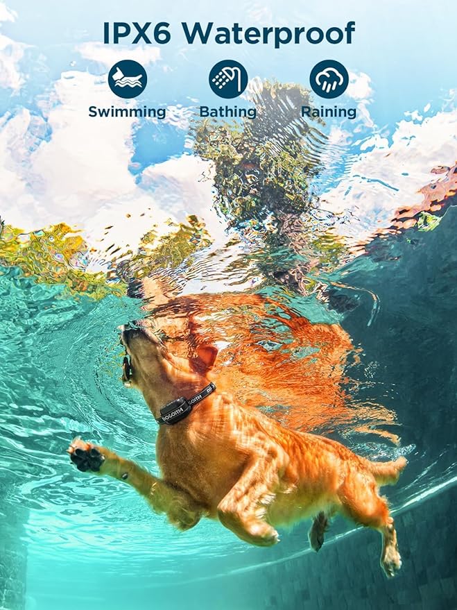 Wireless Dog Fence for 2 Dogs, GPS Wireless Dog Collar with 3 Warning Modes, Pet Containment System with AI Smart Signal, Electric Dog Fence Collar for Outdoor Use Only(2 Collars)