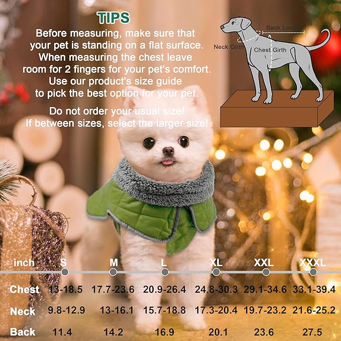 Fragralley Dog Winter Coat, Waterproof Windproof Reflective Fleece Jacket with Harness Hole, Warm Snow Vest for Small Medium Large Dogs, Ideal Gifts