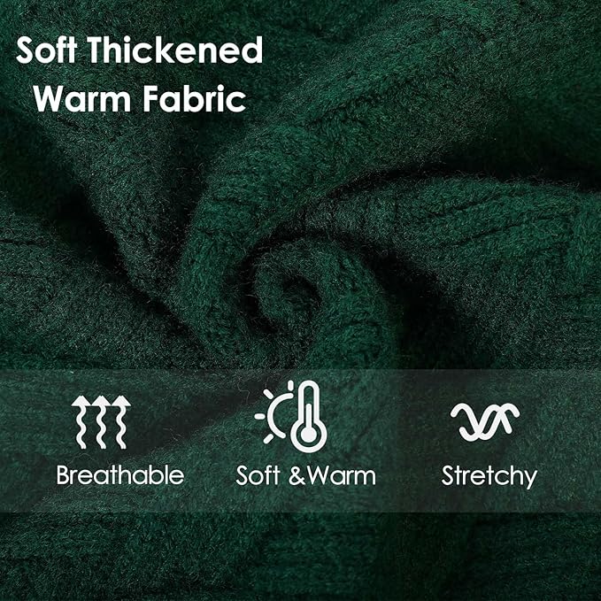 AOFITEE Small Dog Sweater, XS Sweaters for Dogs, Warm Dog Christmas Sweater, Dogs Winter Sweaters for Puppy, Turtleneck Thick Puppy Sweatshirt Female Male for Yorkie, Chihuahua (Green, XSmall)