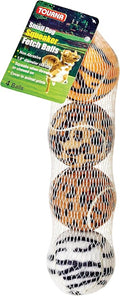 TOURNA 1.9-Inch Mini Squeaker Tennis Balls Fun Animal Print Dog Toy for Small Dogs 4 Pack